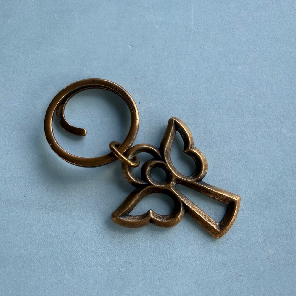 James Avery Angel Keychain Bronze Religious Guardian Angel Retired Vintage Rare